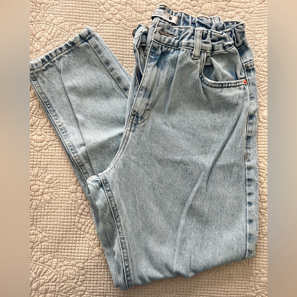 Light Blue Straight Leg Distressed Women's Jeans